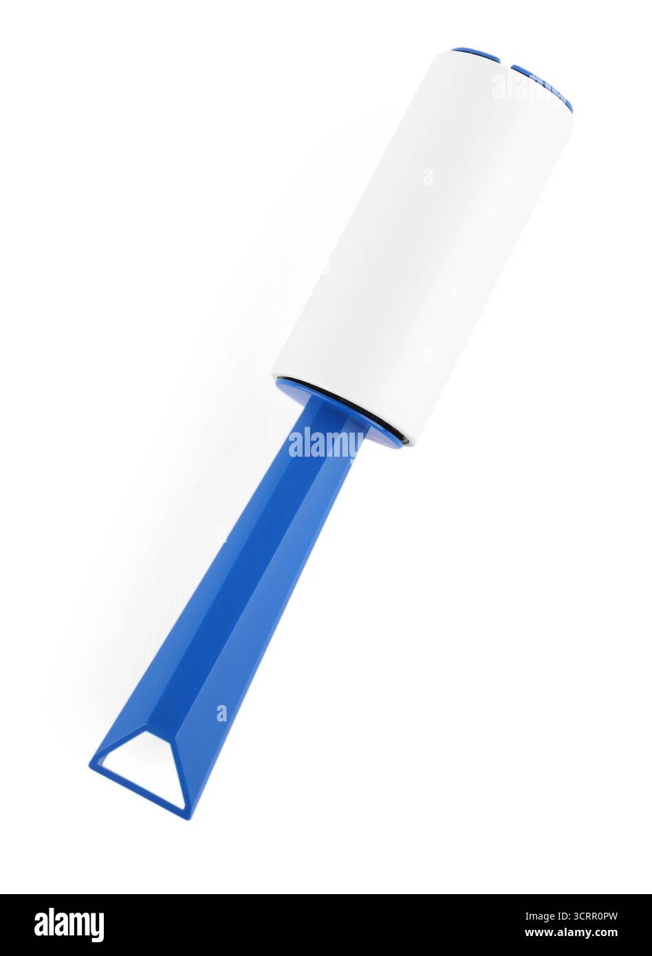 One sticky lint roller isolated on white Stock Photo