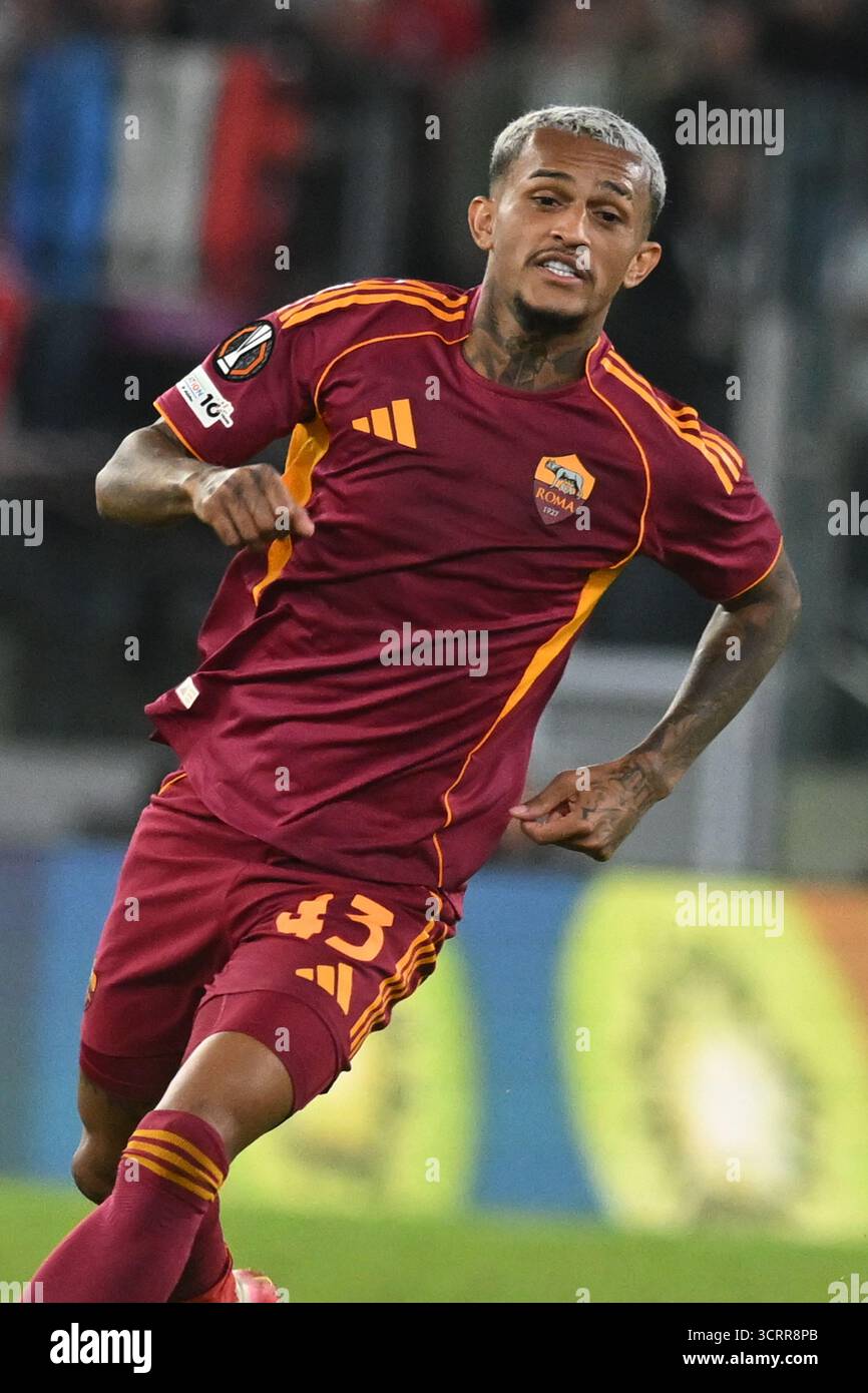 Roma, Italy, 2 October ,2025 Wesley of AS Roma in action during the ...
