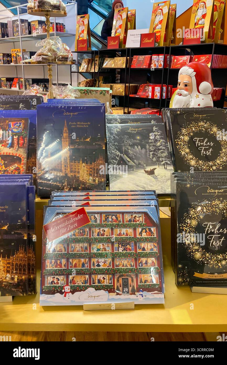 MUNICH, GERMANY - DECEMBER 2, 2024: Christmas sweets in shopping centers in the city center in Munich, Germany - Smartphone Captured Stock Image