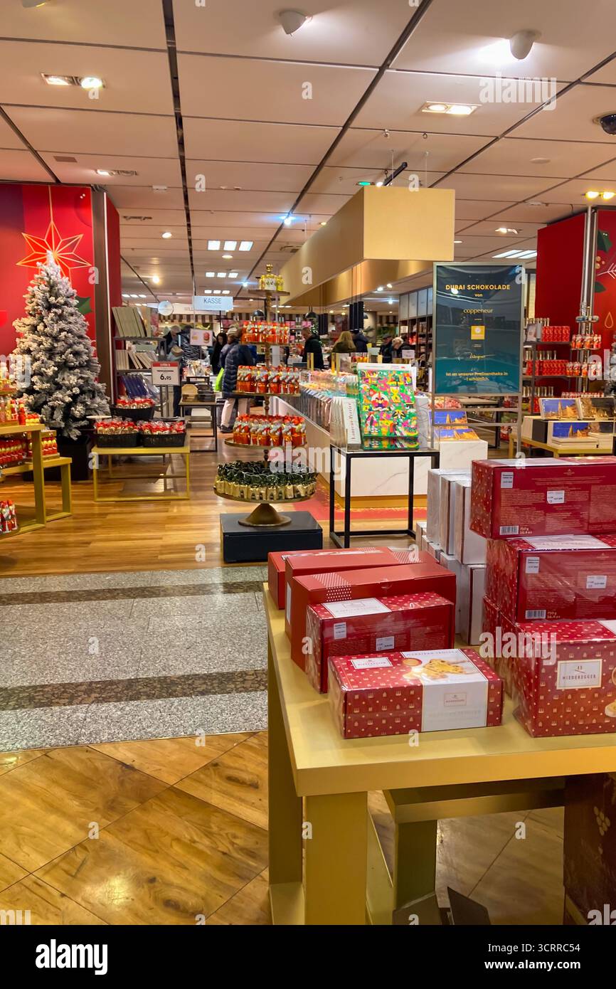 MUNICH, GERMANY - DECEMBER 2, 2024: Christmas sweets in shopping centers in the city center in Munich, Germany - Smartphone Captured Stock Image