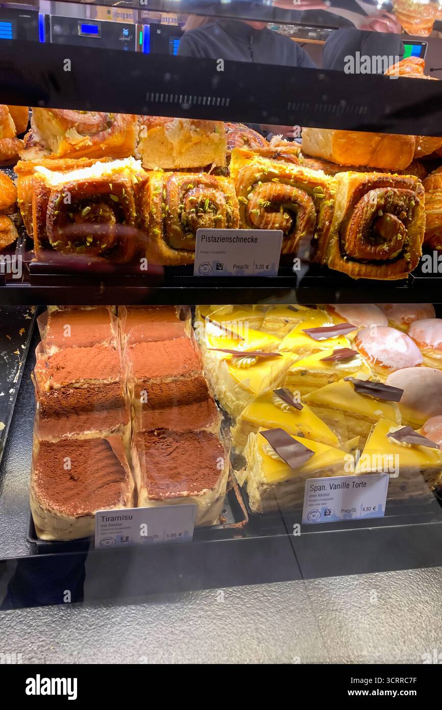 MUNICH, GERMANY - DECEMBER 2, 2024: Christmas sweets in shopping centers in the city center in Munich, Germany - Smartphone Captured Stock Image