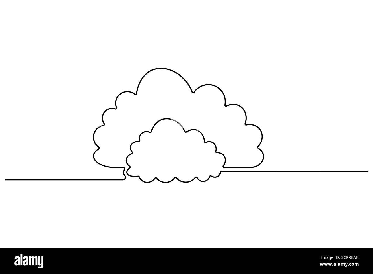 Continuous Line Cloud Computing Icon  Cloud Storage and Data Backup Vector Stock Vector