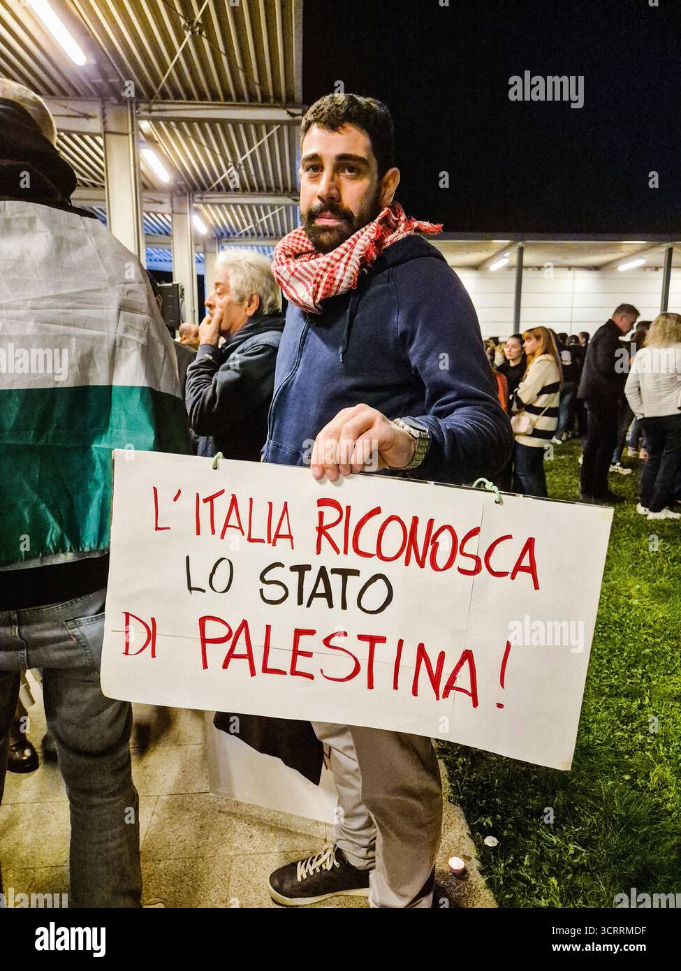 Italy, Legnano, Flash Mob for Gaza (Palestine) - October 2, 2025 Stock ...