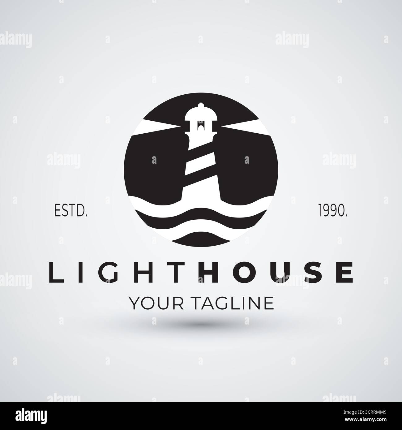 Lighthouse logo vector design template Stock Vector