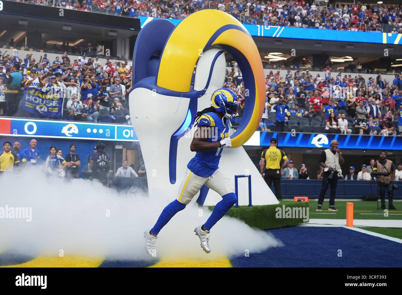 Adams Rams Los Angeles Rams wide receiver Davante Adams is introduced before an ...