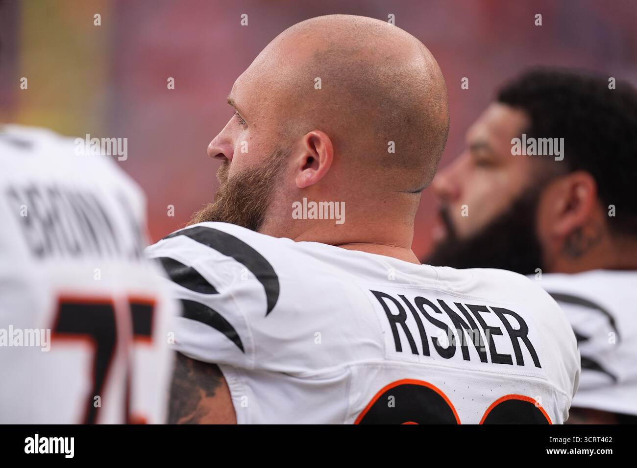 Cincinnati Bengals offensive guard Dalton Risner in the first half of ...
