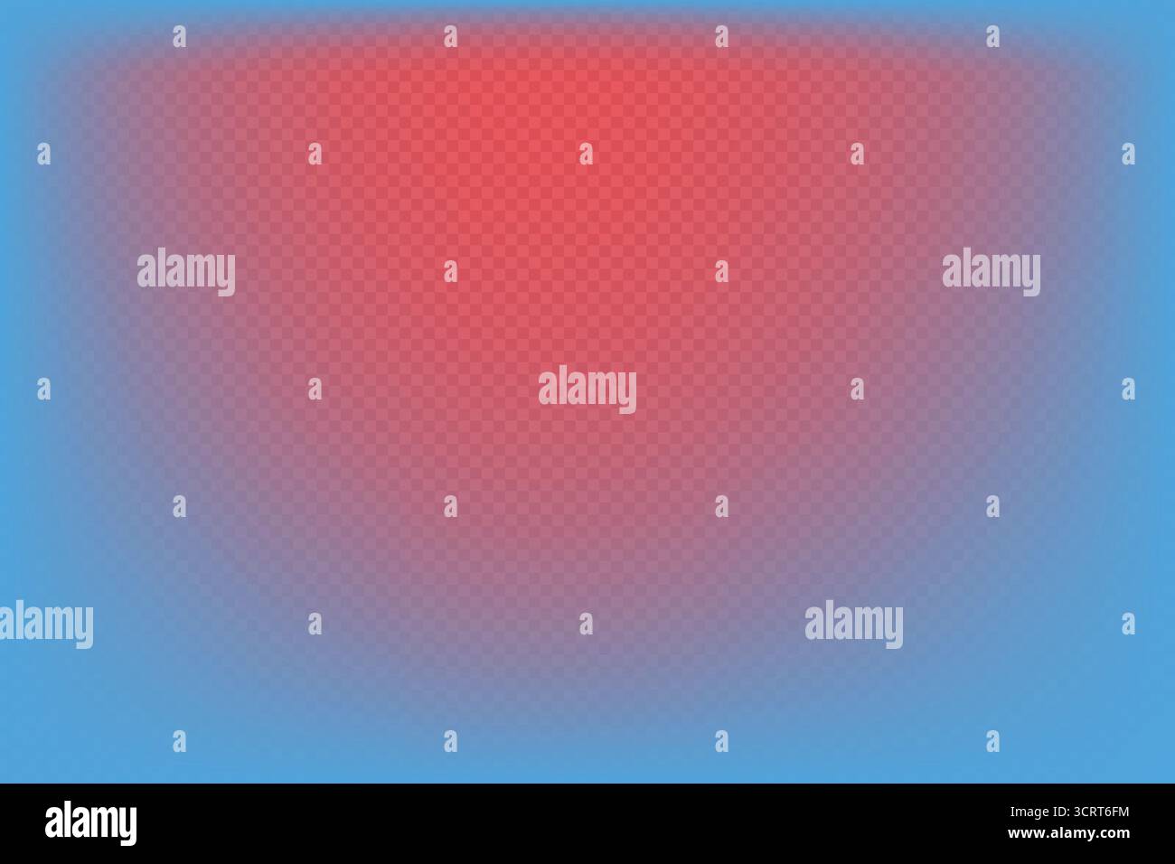 Abstract Red Circle on Blue Gradient Background With Soft Blur and Halftone Texture. Stock Vector