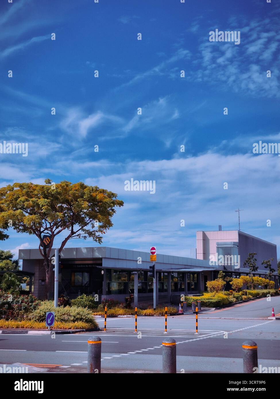 City view in bright day light capturing a contrast betwen old town with new modern design - Smartphone Captured Stock Image
