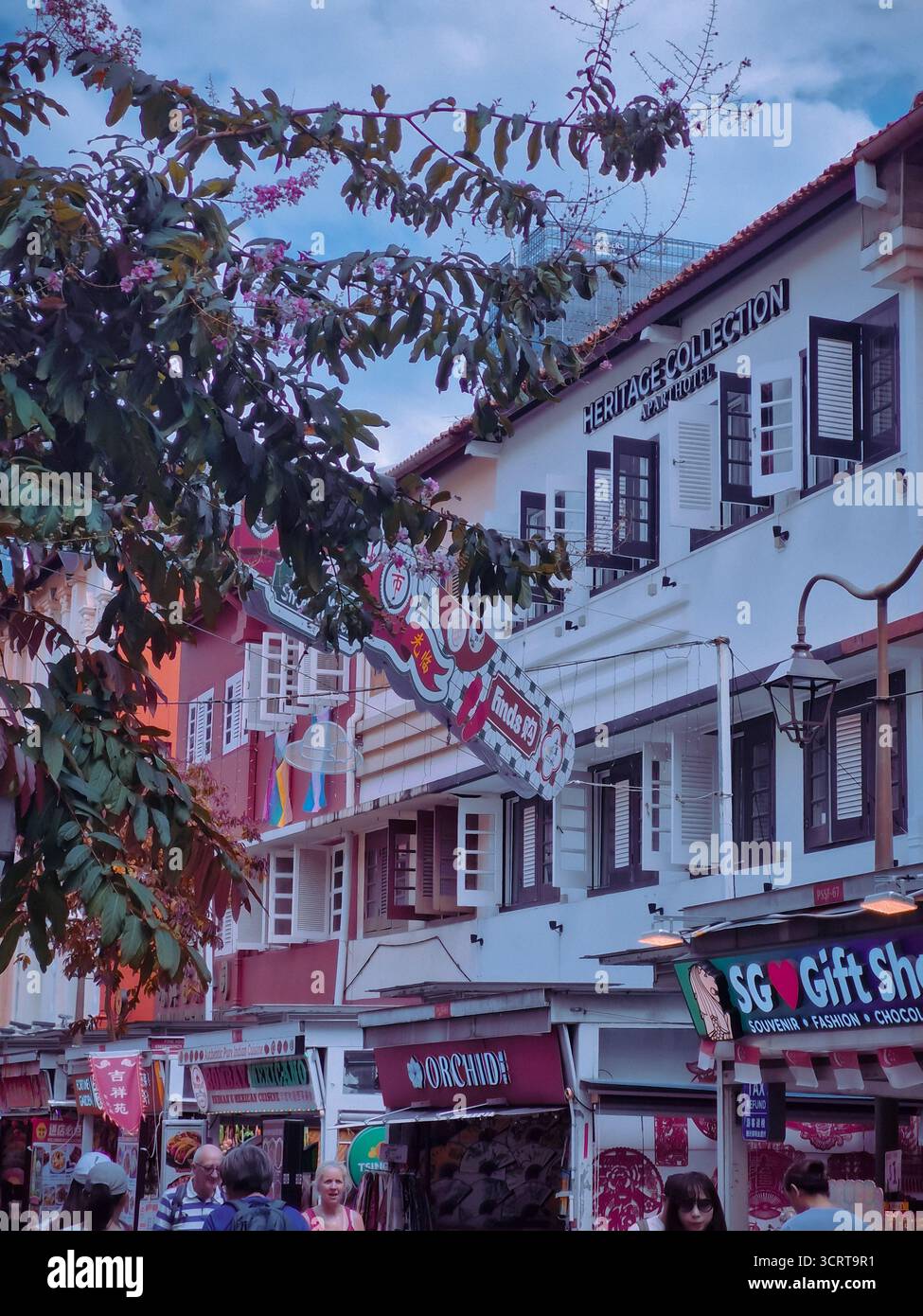 City view in bright day light capturing a contrast betwen old town with new modern design - Smartphone Captured Stock Image