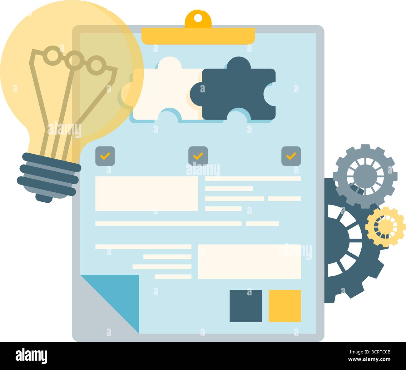 Clipboard team management concept Stock Vector Images - Alamy