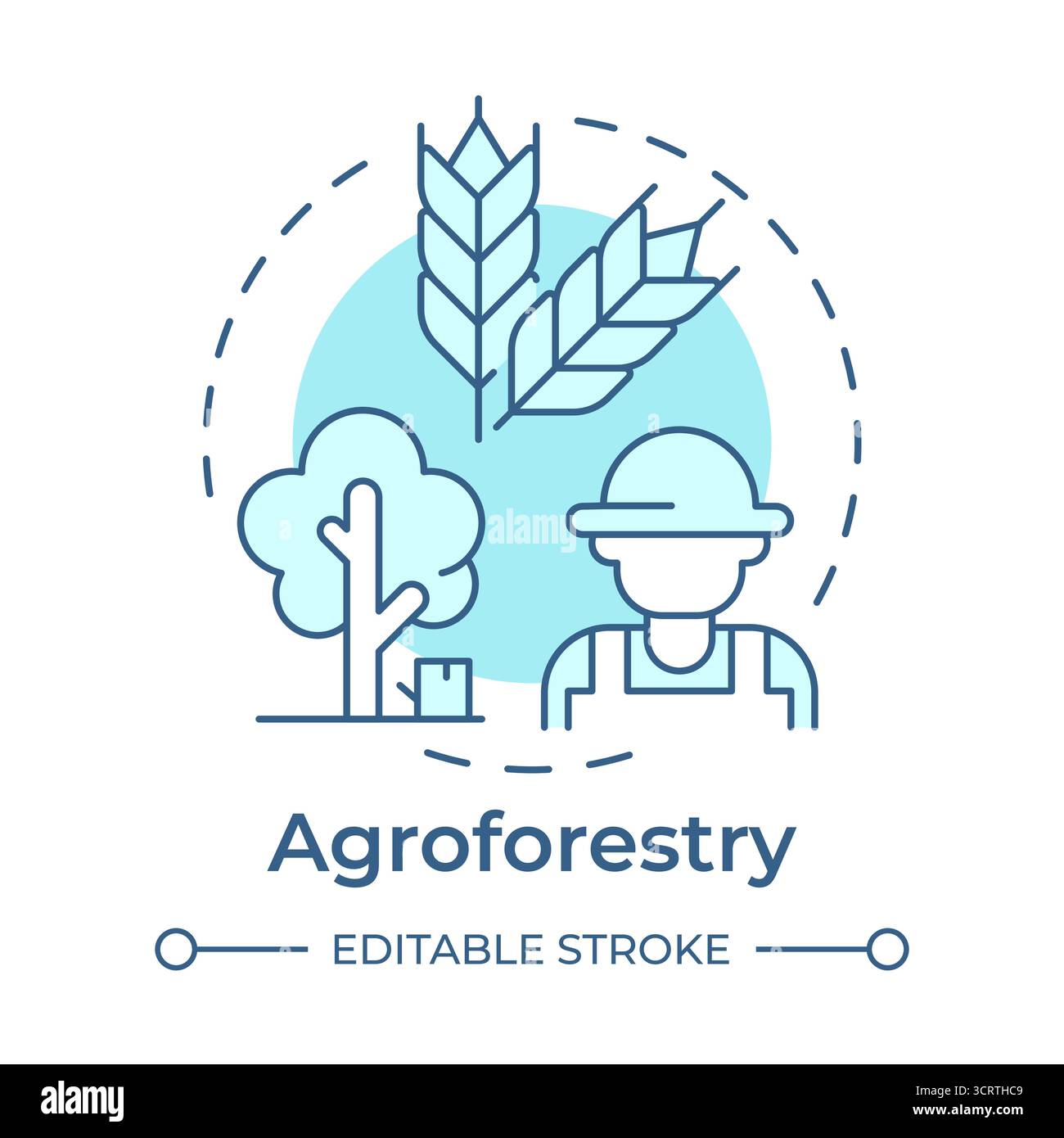 Agroforestry soft blue concept icon Stock Vector Image & Art - Alamy