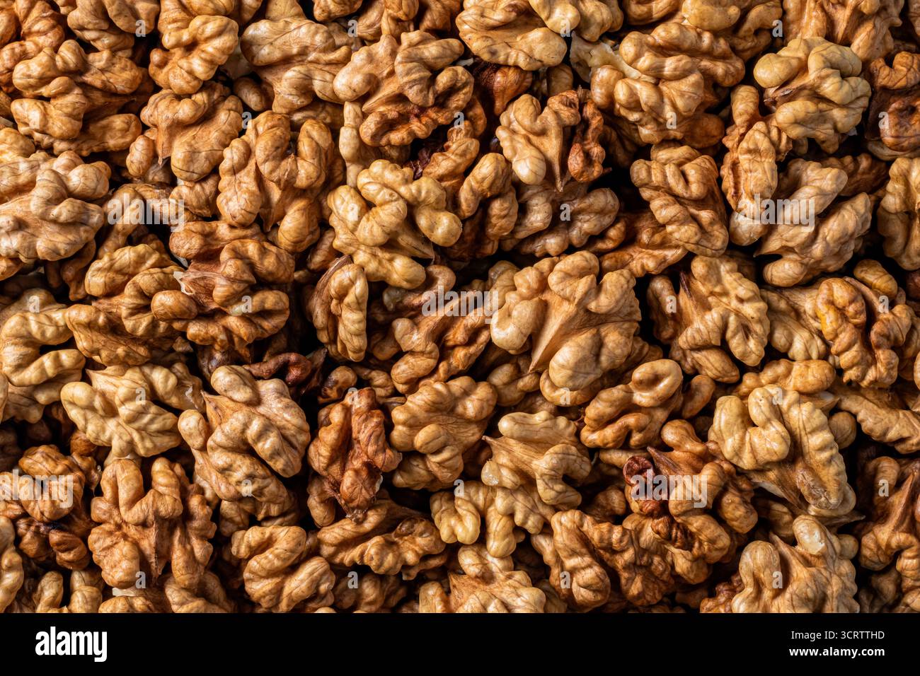 Walnuts close-up. Healthy eating. Background image Stock Photo