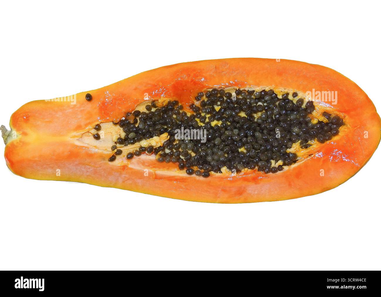 Papaya fruit isolated on white background Stock Photo