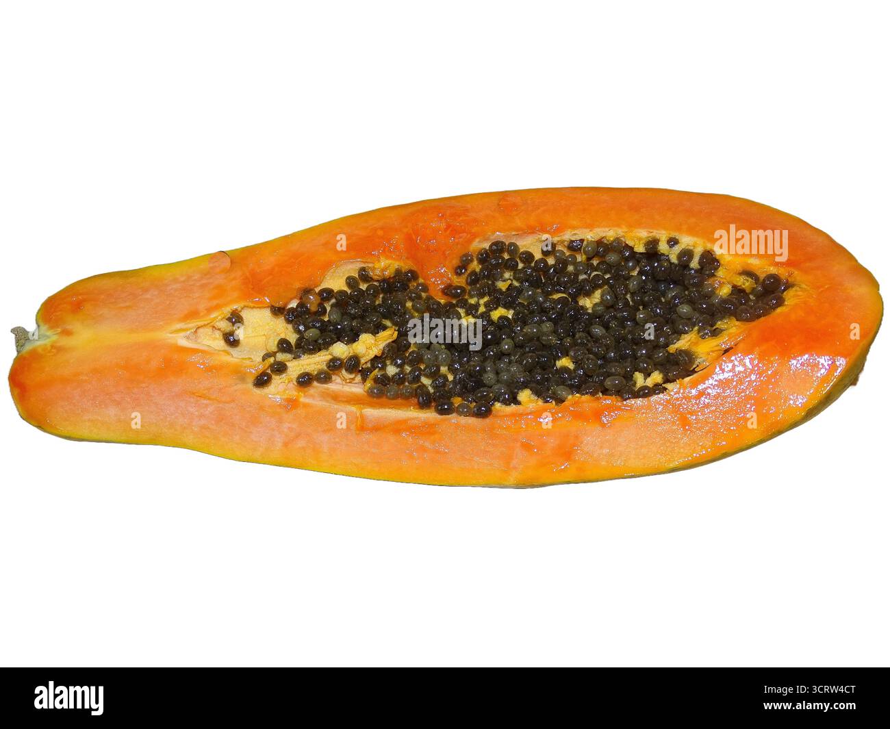 Papaya fruit isolated on white background Stock Photo
