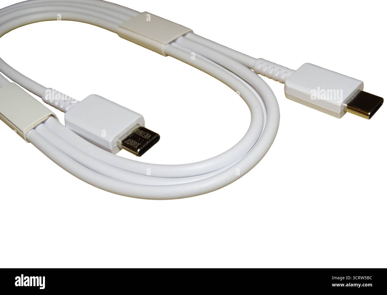 USB-C cable isolated on white Stock Photo