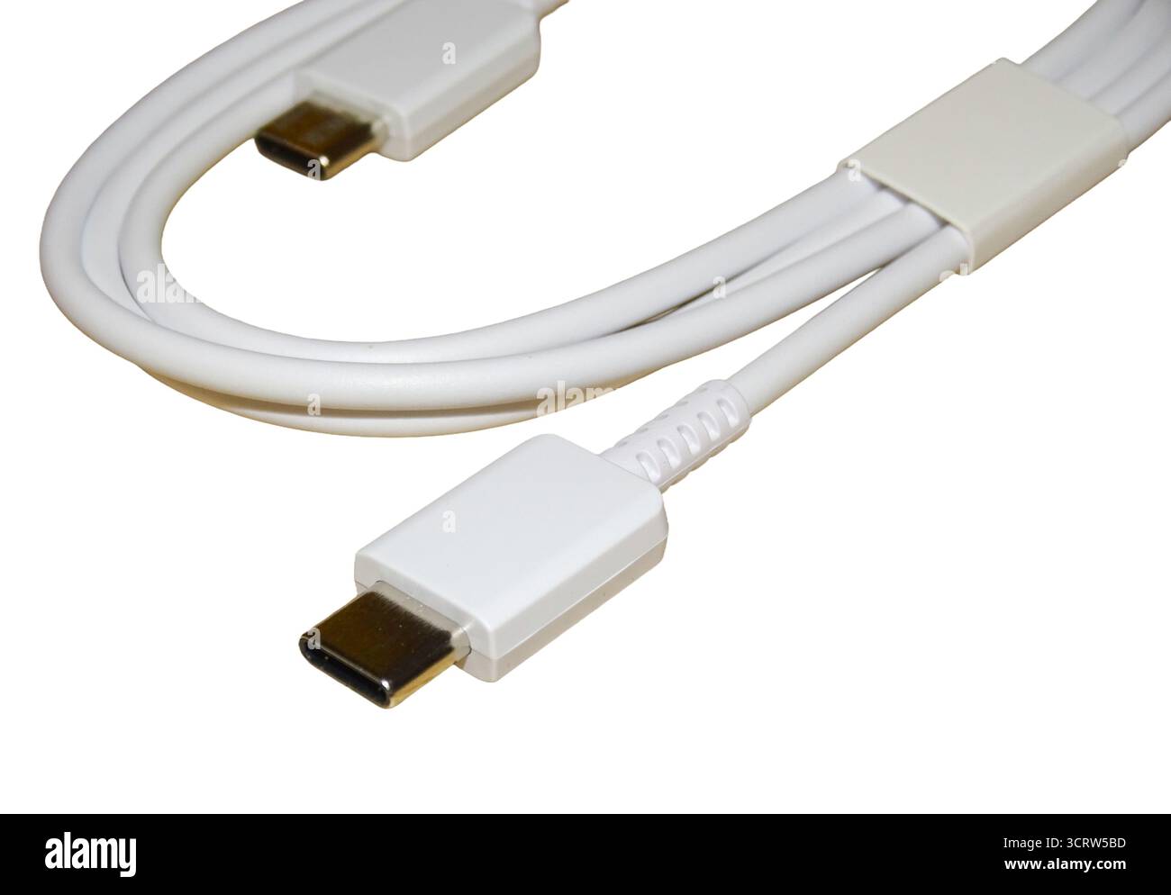 USB-C cable isolated on white Stock Photo