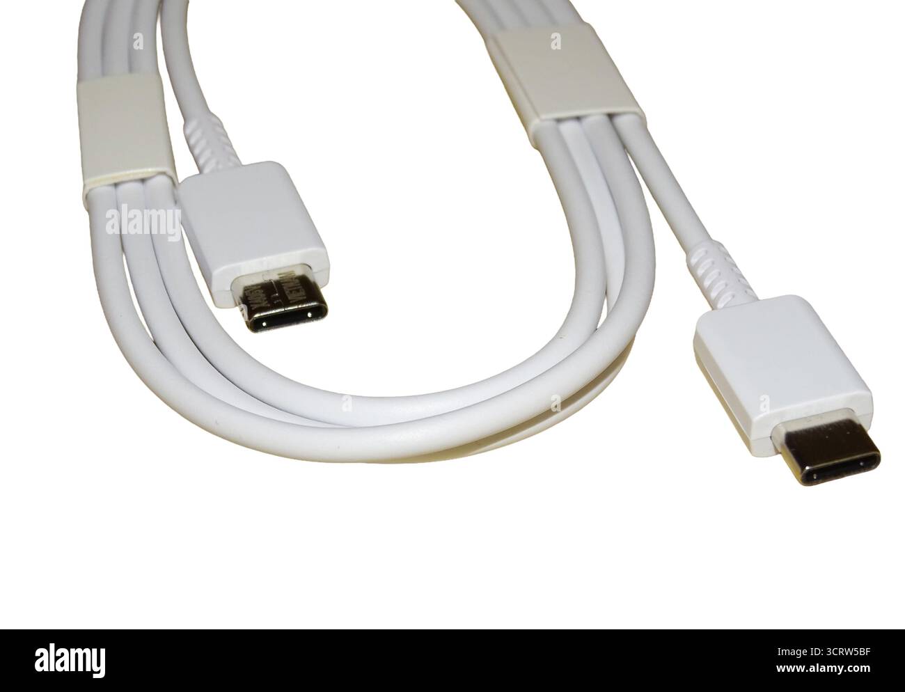 USB-C cable isolated on white Stock Photo