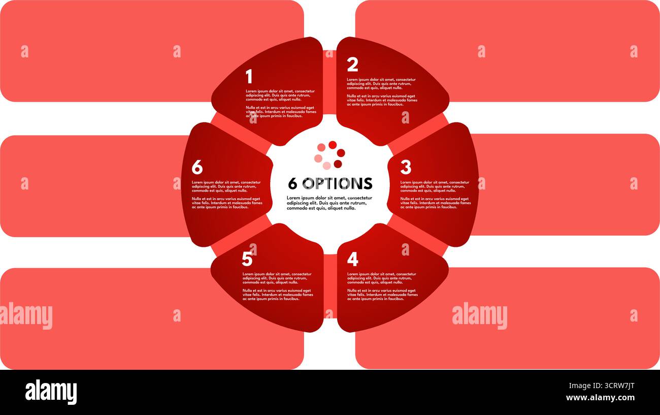 six options infographic template vector illustration Stock Vector Image ...