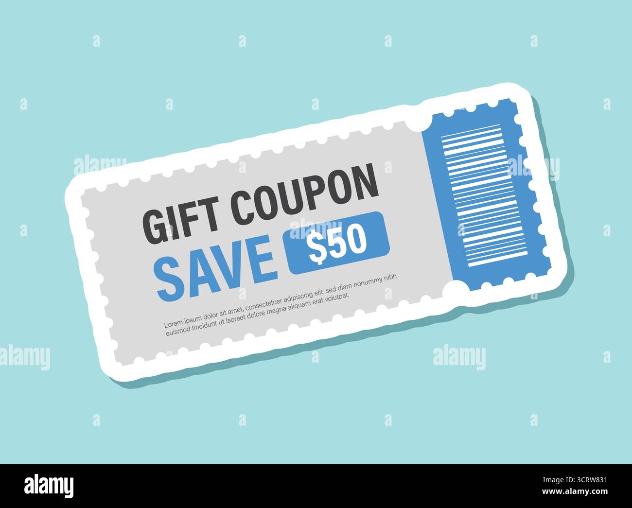 50 dollar coupon gift Stock Vector Images Alamy