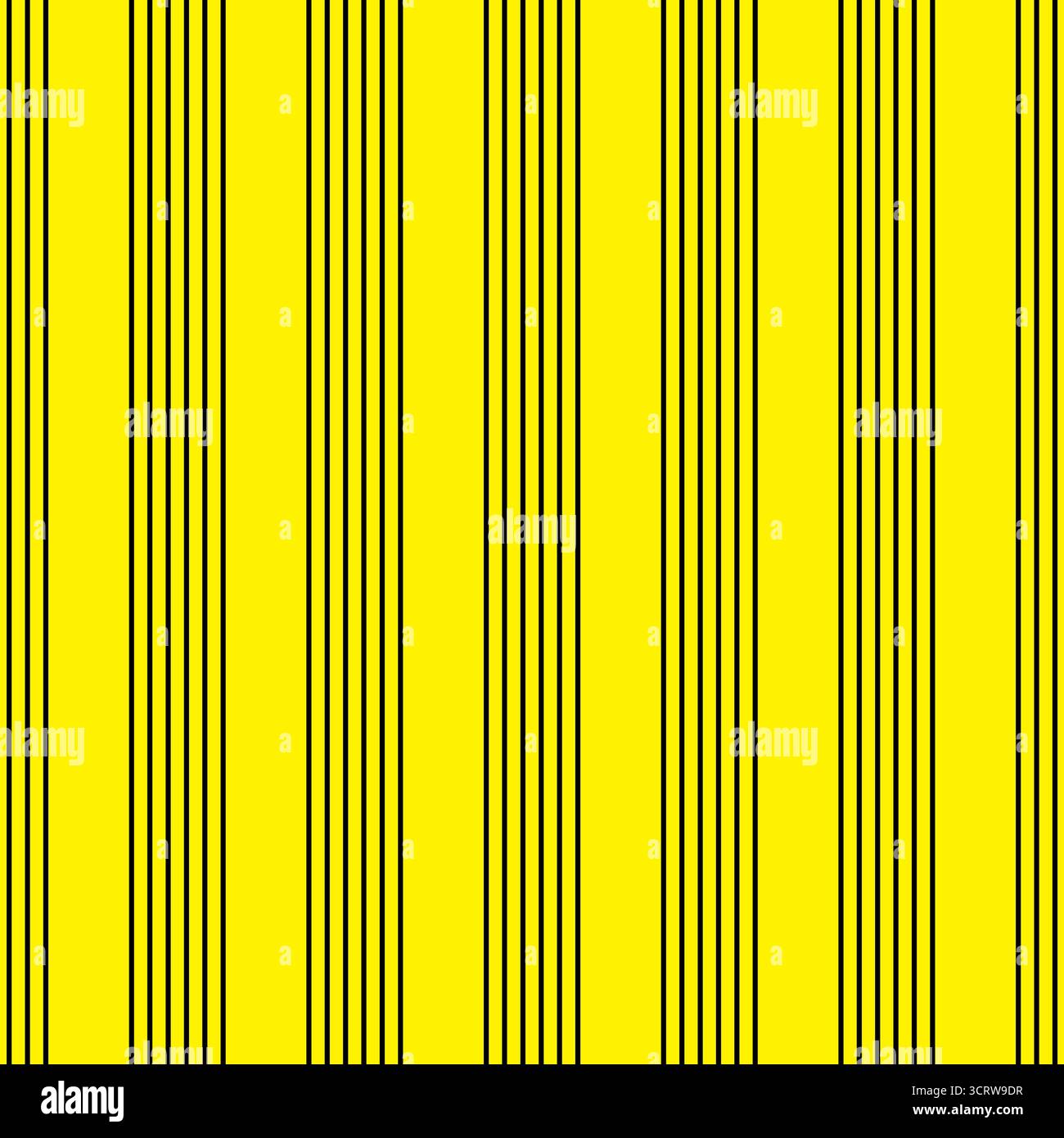 Seamless Vertical Stripe Pattern With Yellow and black color Stock Vector