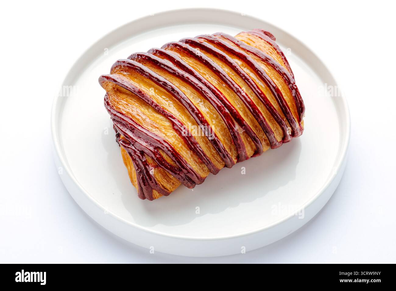 sweet puff pastry on a plate Stock Photo