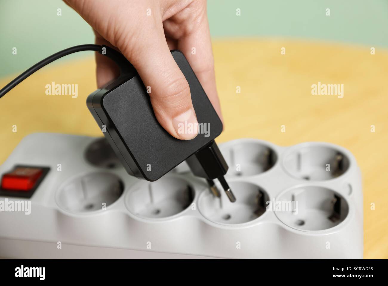 Woman plugging usb adapter hi-res stock photography and images - Alamy