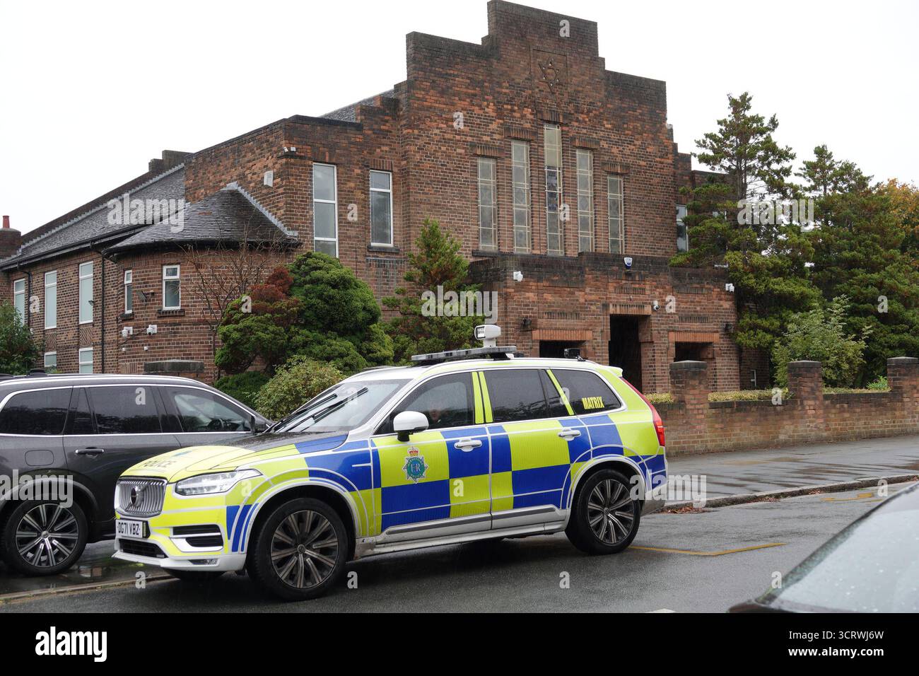 Liverpool, UK. 3rd Oct, 2025. Matrix Police vehicle outside Childwall ...