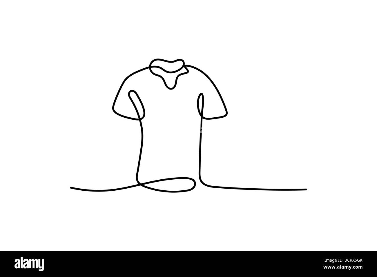 T shirt icon one line drawing in minimalist style isolated outline ...