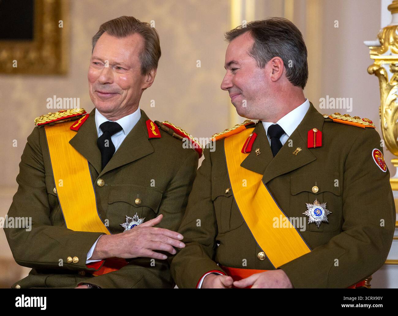 Luxembourg's Grand Duke Henri, left, and Luxembourg's Grand Duke