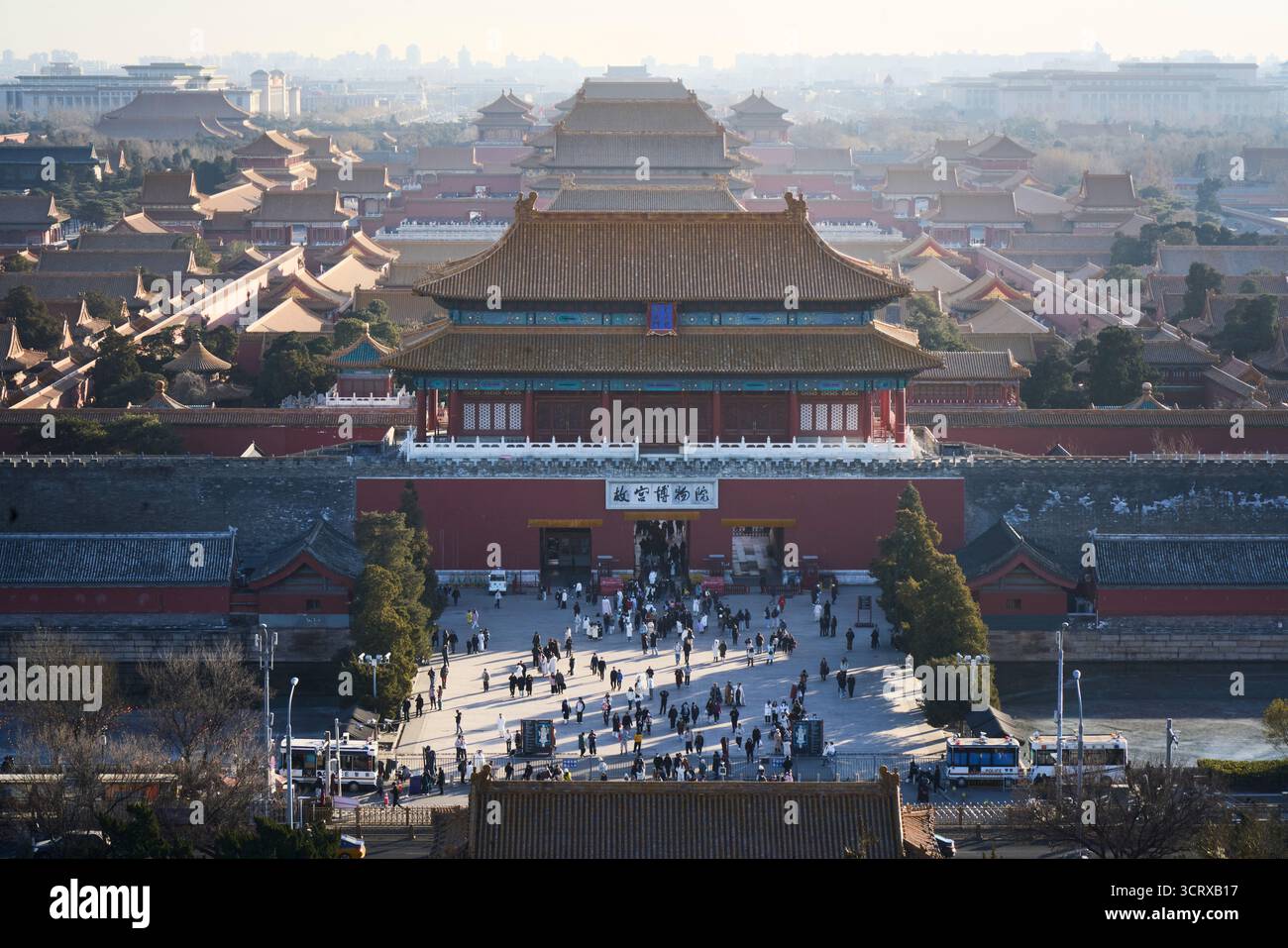 Beijing, China. The Forbidden City seen from Jingshan Park. Stock Photo