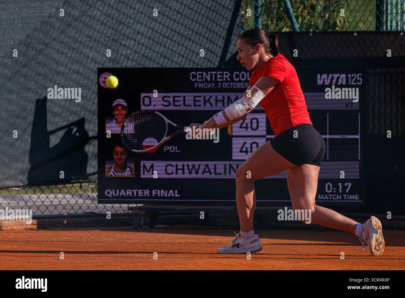 Maja Chwalinska during the Internazionali di Calabria 2025 WTA 125 tennis match at Chiappetta Sport Village, Rende (Cosenza), Italy. Stock Photo