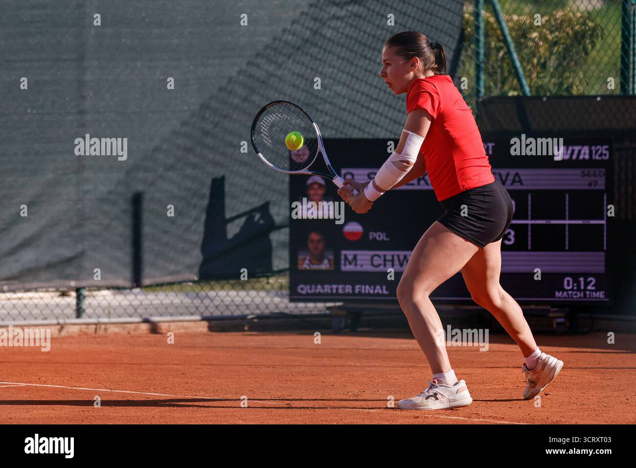 Maja Chwalinska during the Internazionali di Calabria 2025 WTA 125 tennis match at Chiappetta Sport Village, Rende (Cosenza), Italy. Stock Photo