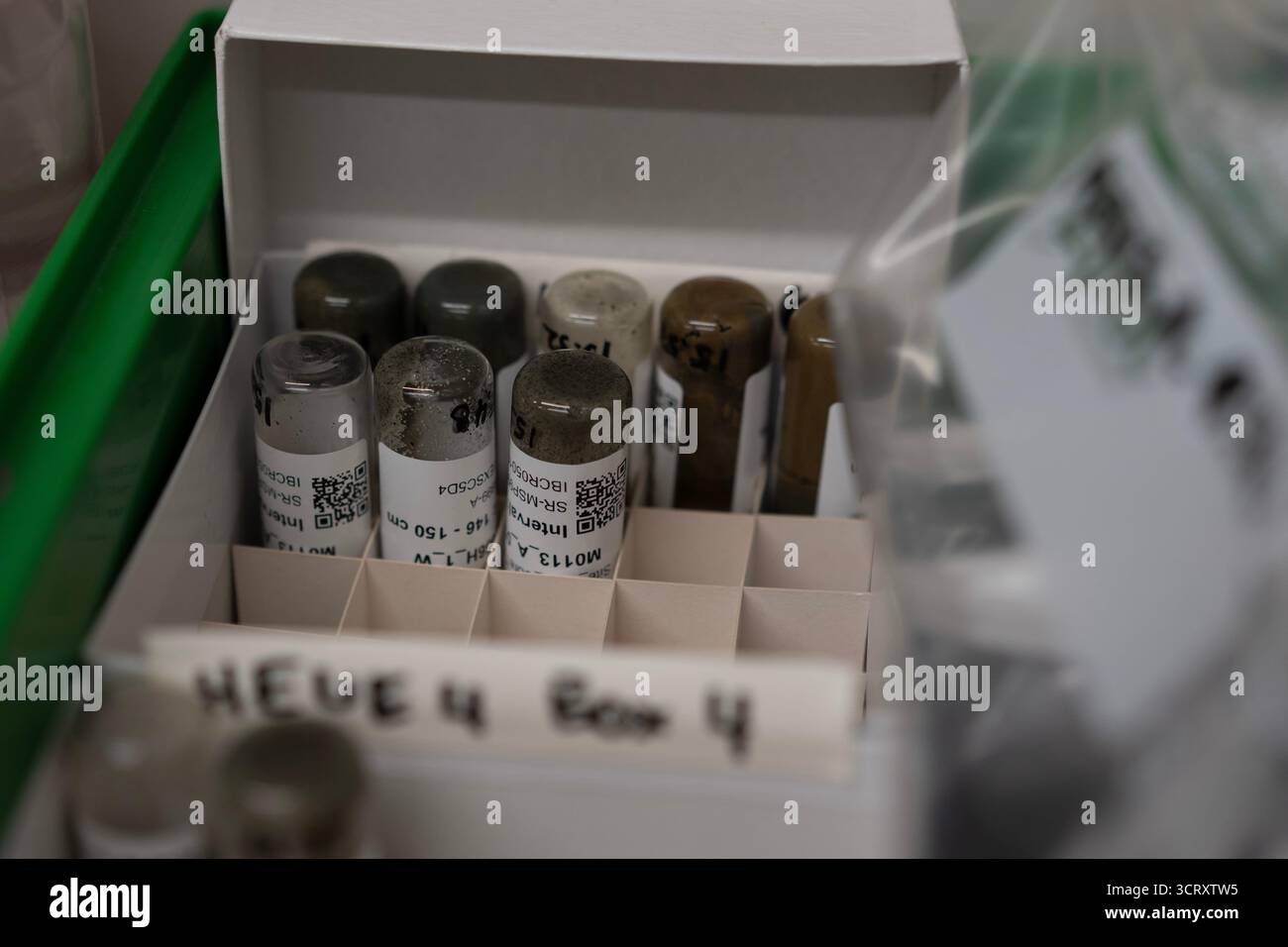 Geologic Core Sample Containers Expedition 501 processed core samples are visible during a drilling ...