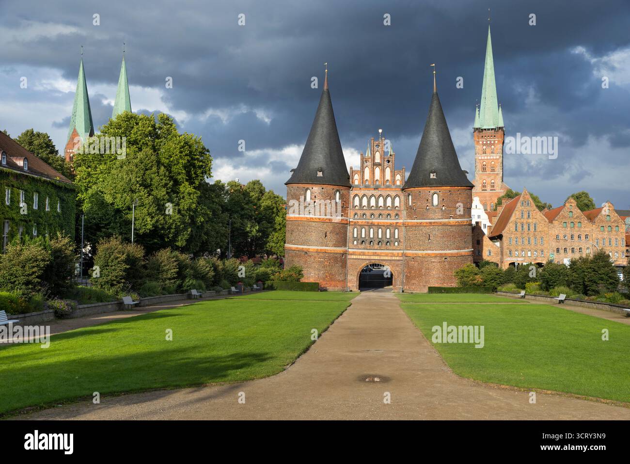 Holsten Tower, Lubeck, Schleswig-Holstein, Germany, Europe Stock Photo