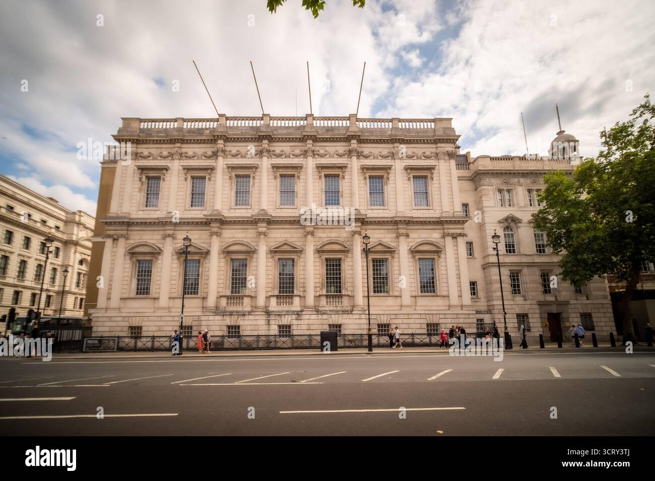 LONDON- AUGUST 23, 2025: The Banqueting House-  historic state building in central London, located on Whitehall Stock Photo