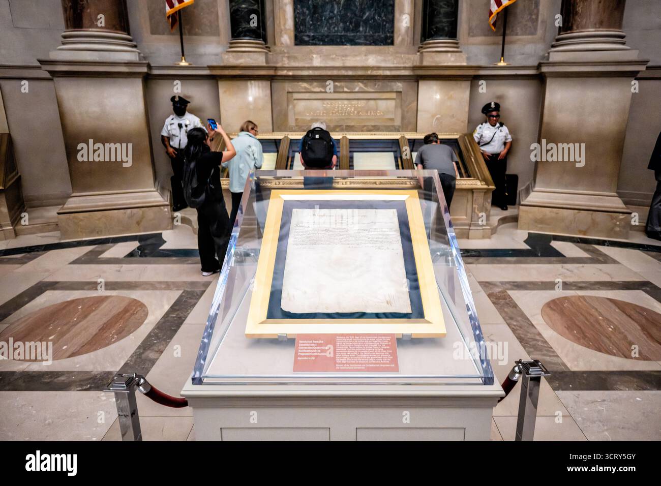 National Archives Fifth Page of Constitution Display Washington DC ...