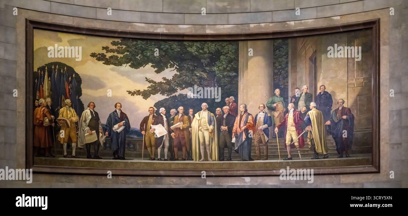 Signing constitution washington hi-res stock photography and
