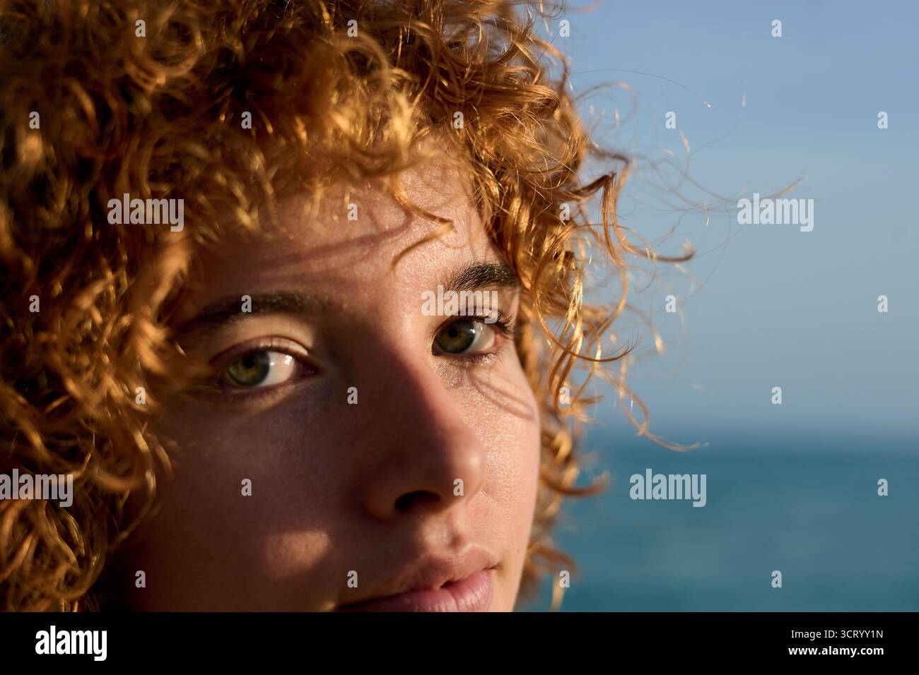 Curly red hair young woman hi-res stock photography and images - Alamy