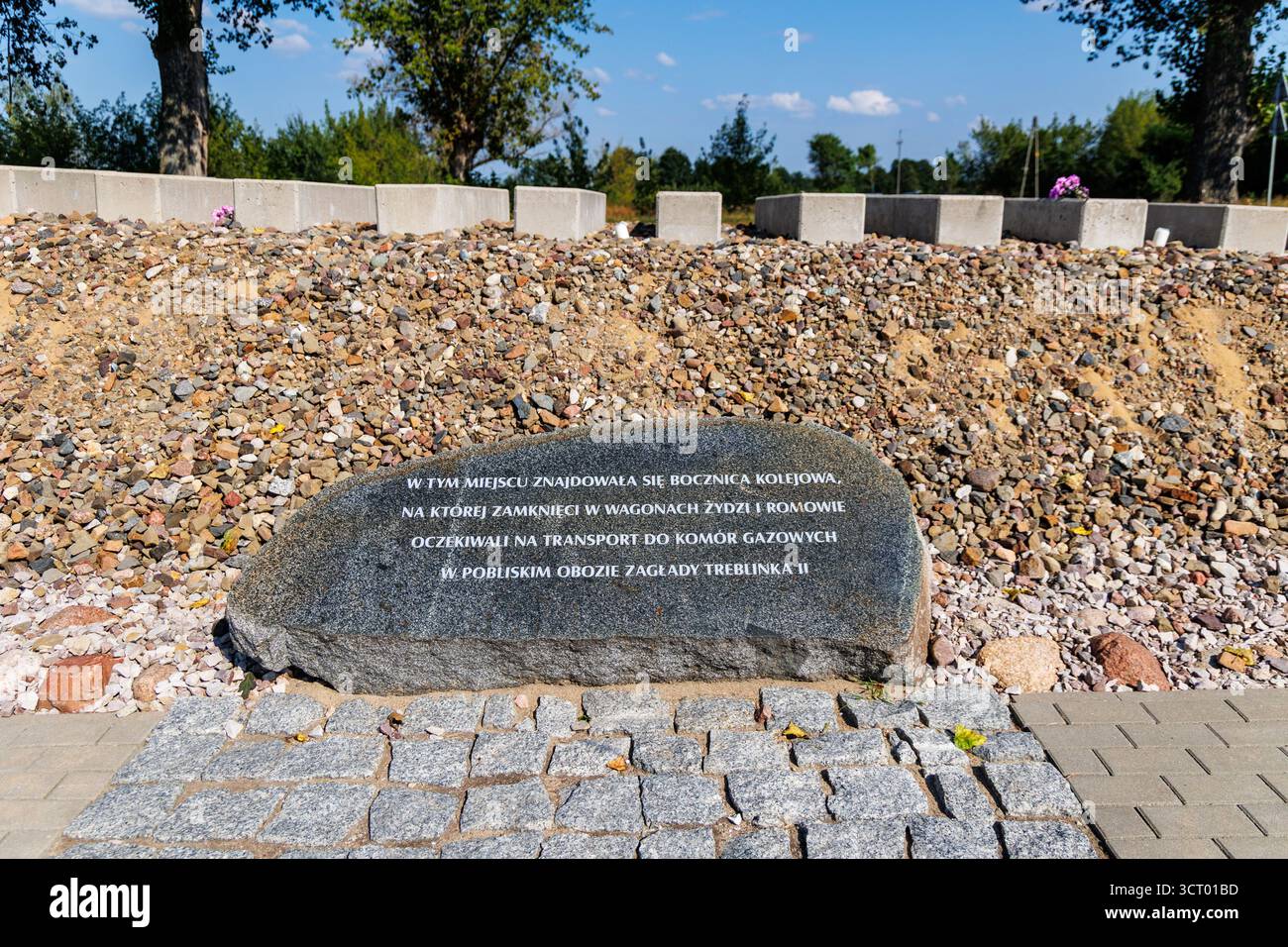 Treblinka, Poland - September 9, 2025: Memorial on former railway station near Treblinka extermination camp, built by Nazi Germany in occupied Poland Stock Photo
