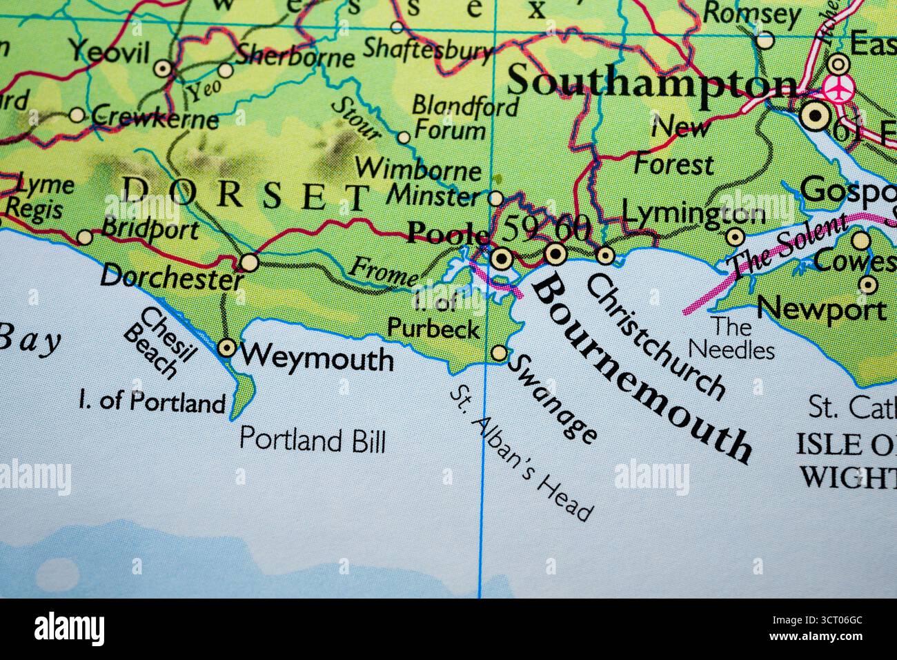 Bournemouth map hi-res stock photography and images - Alamy