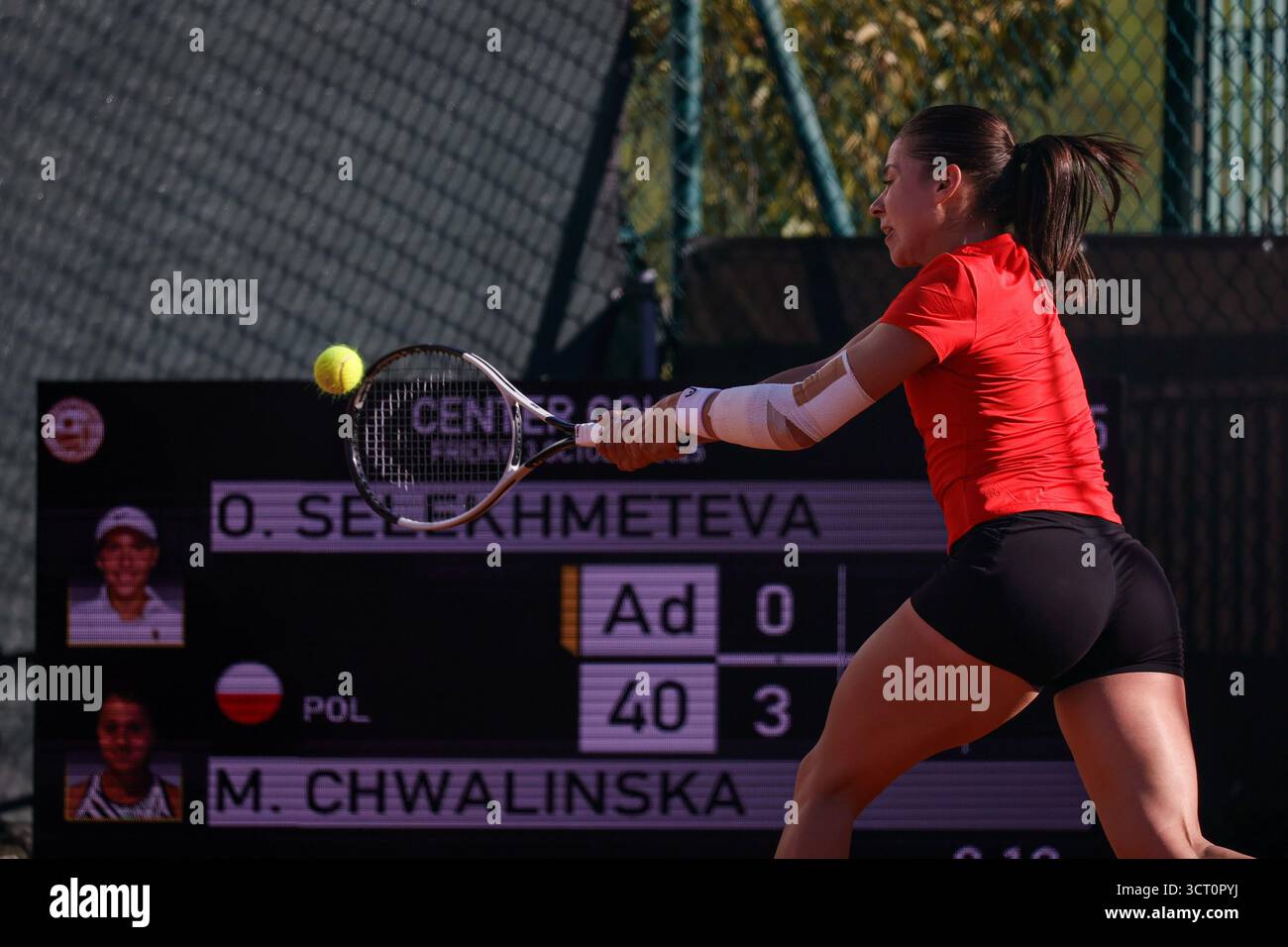 Maja Chwalinska during the Internazionali di Calabria 2025 WTA 125 tennis match at Chiappetta Sport Village, Rende (Cosenza), Italy. Stock Photo