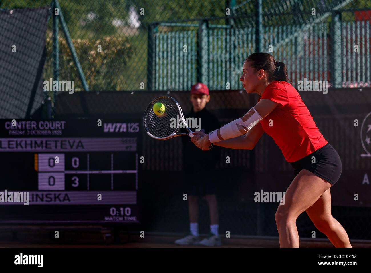 Maja Chwalinska during the Internazionali di Calabria 2025 WTA 125 tennis match at Chiappetta Sport Village, Rende (Cosenza), Italy. Stock Photo