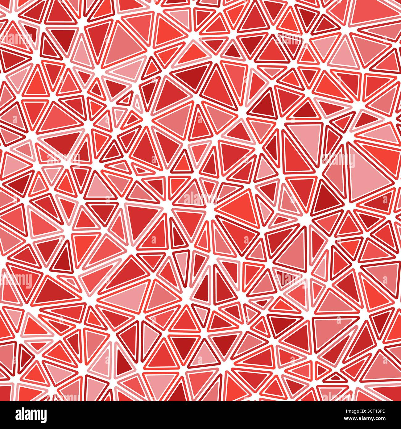 Triangle shapes background. Rounded solid shapes in frames. Compact triangles size. Mono-tone colored style. Repeatable pattern. Stock Vector
