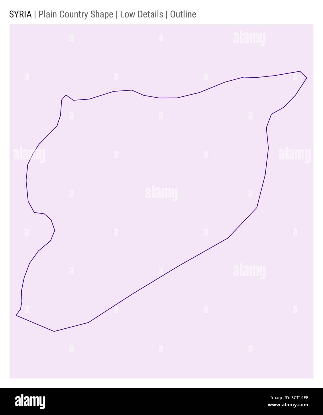 Syria plain country map. Low details. Outline style. Shape of Syria ...