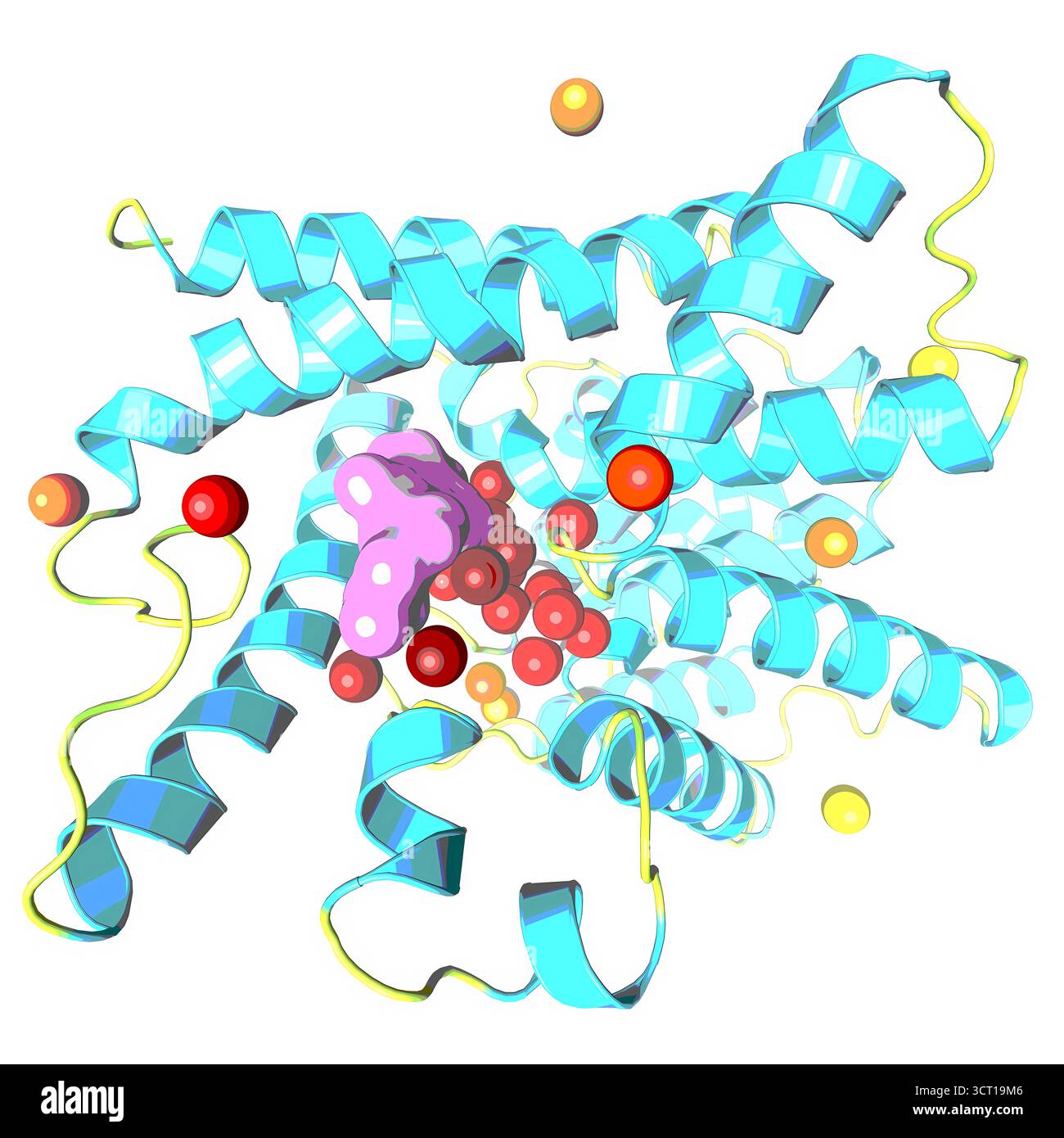 Illustration of the X-ray structure of PDE10A bound to a selective ...
