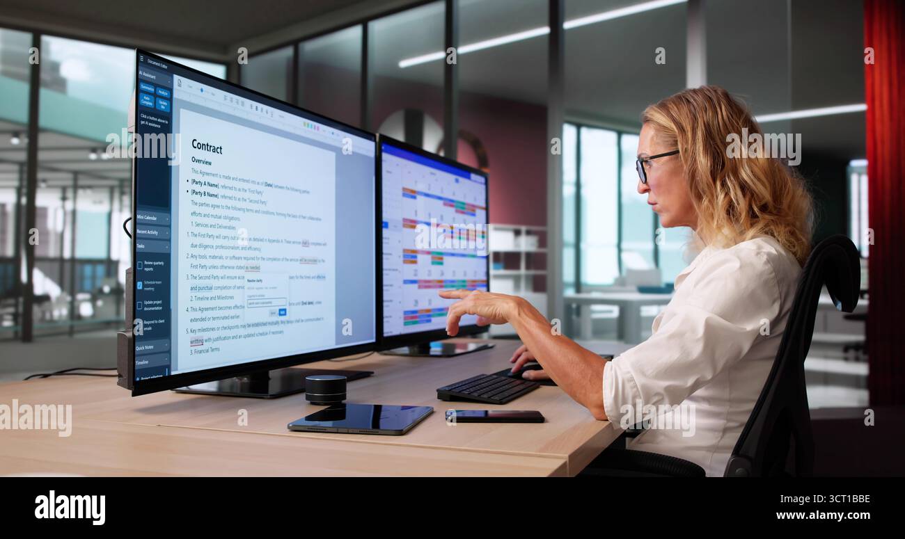 Online Document Editing: Proofreading Grammar Errors In Script Stock Photo
