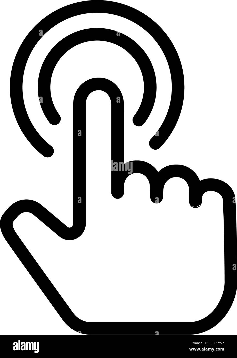 hand tap gesture outline vector icon Stock Vector Image & Art - Alamy
