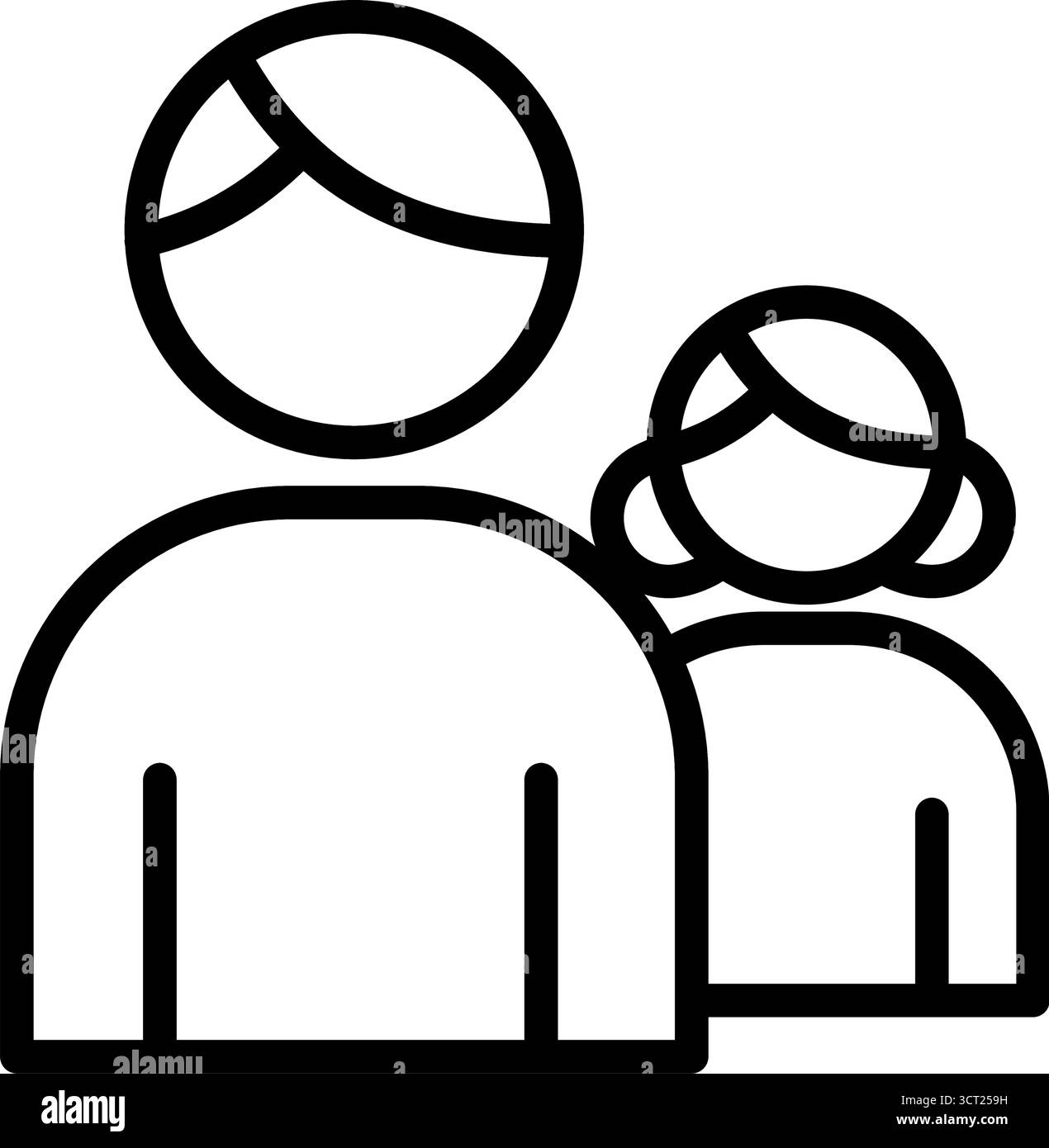 Two people user profile group,  team  - vector icon Stock Vector