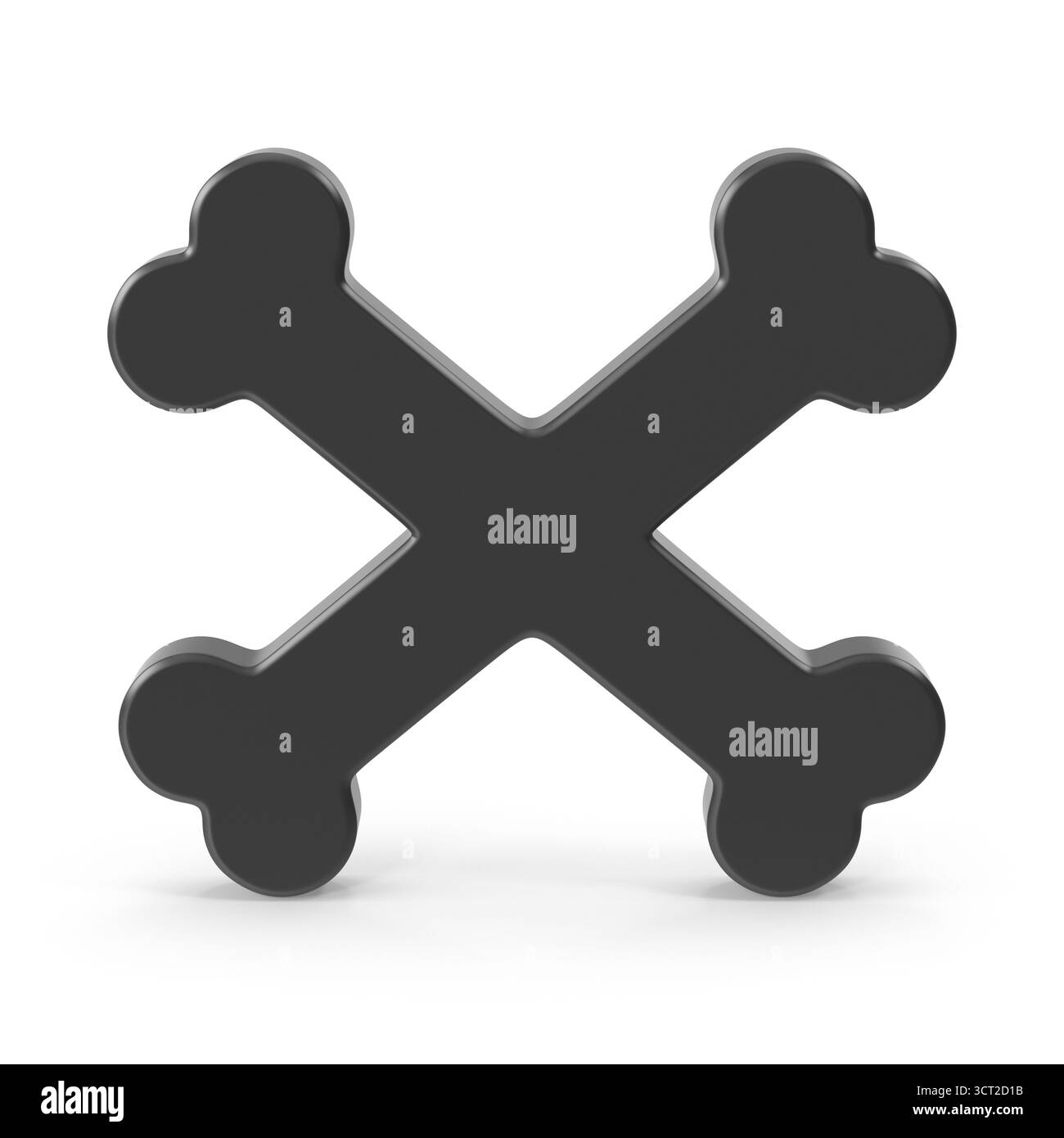 Crossbones Icon Simple Symbol of Danger and Toxicity Stock Photo - Alamy