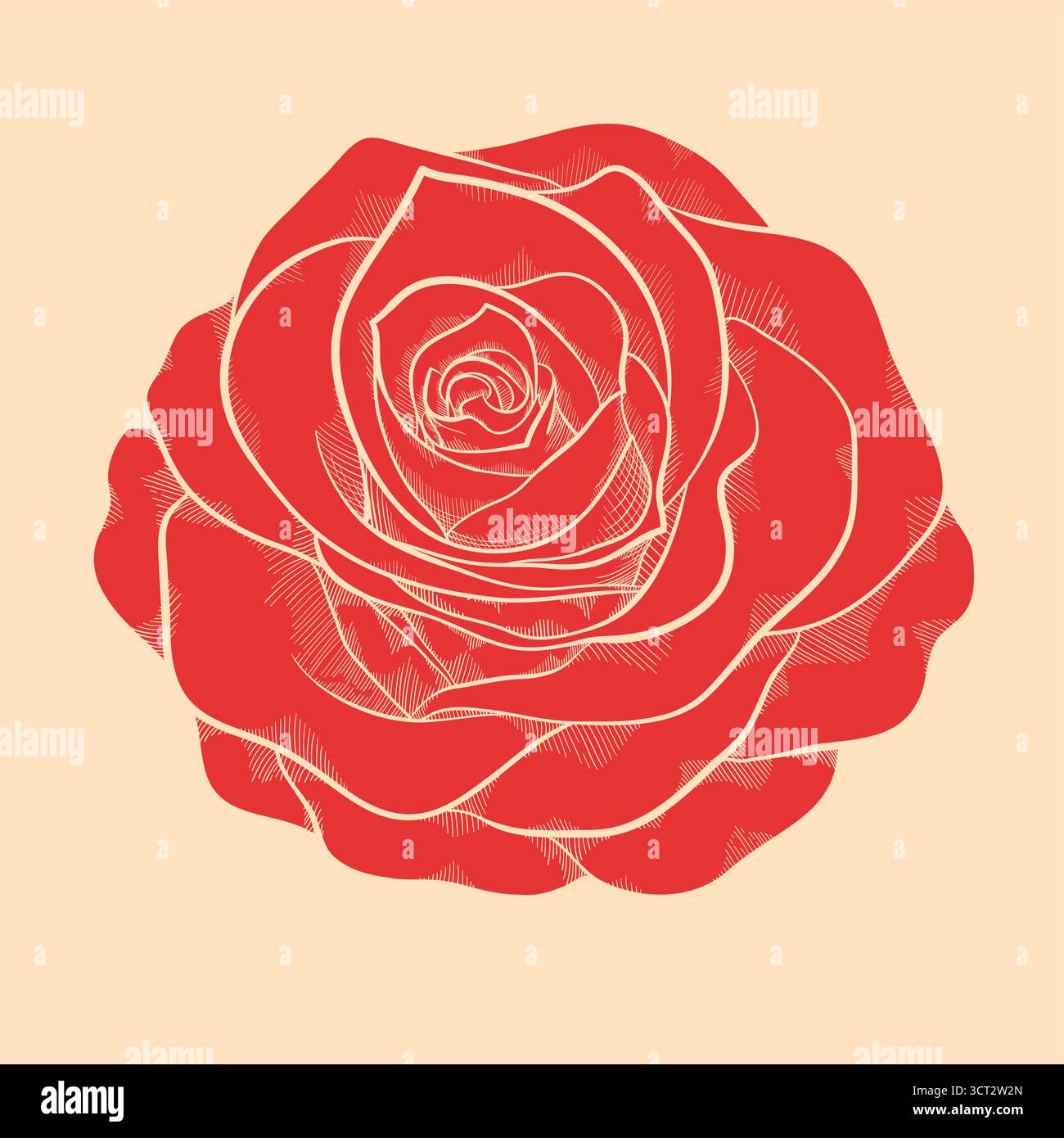 Red Rode Graphic beautiful red rose isolated in graphic style Stock Vector Image & Art ...